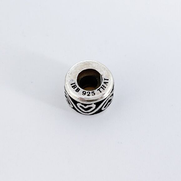Vintage IBB Thailand Sterling Silver 925 Heart Bead Charm - Picture 3 of 6